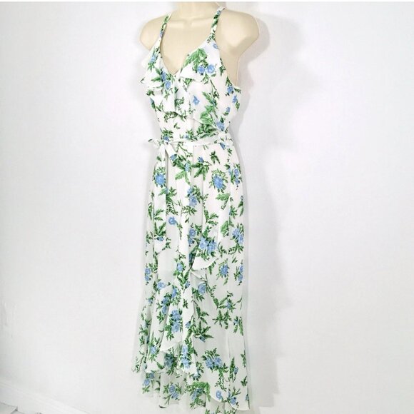 Disney Princess Faux Wrap Floral Dress Hi-Low Ruffles Fairy Whimsy Size XS - Picture 3 of 15